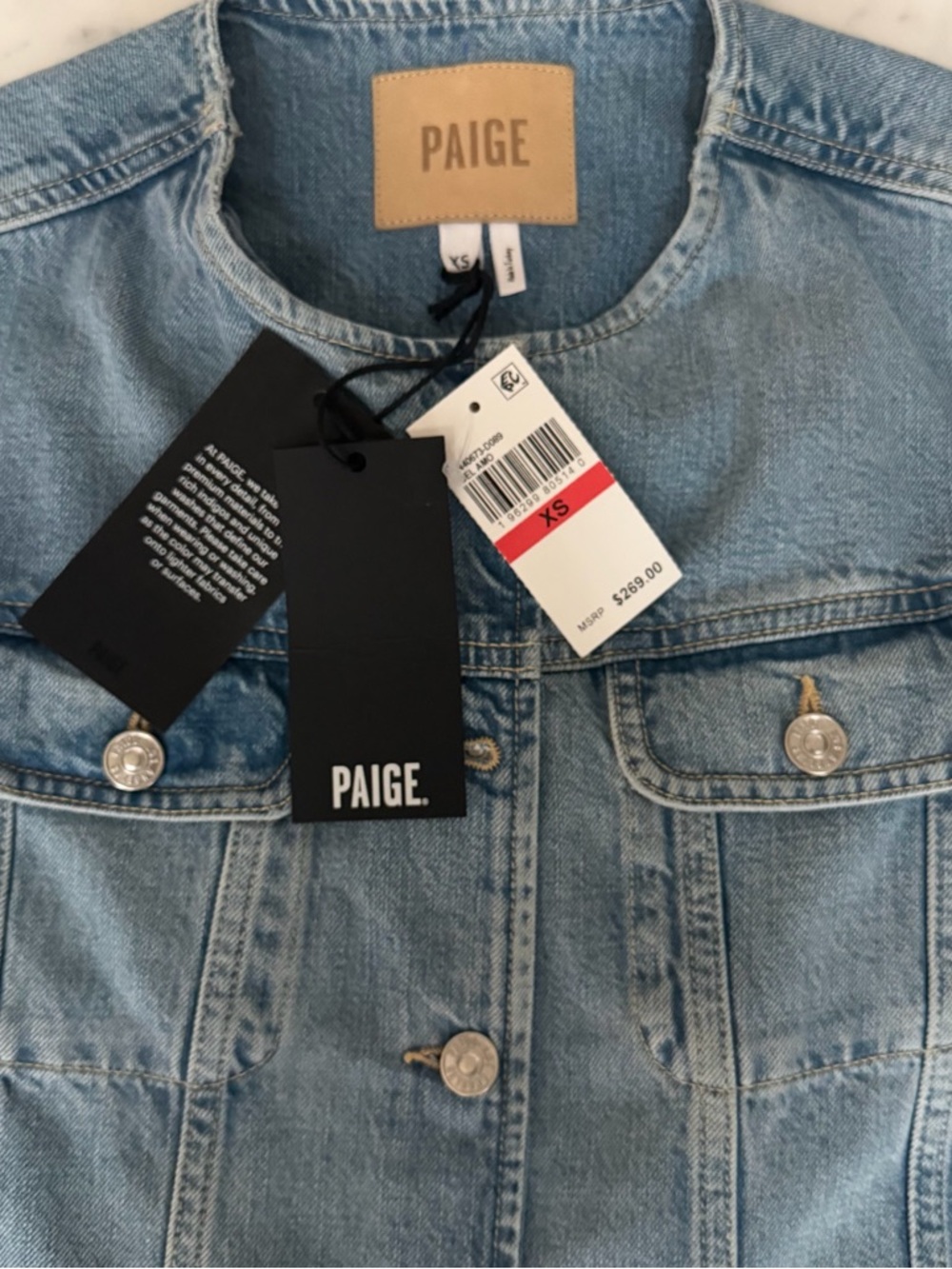 Paige Dean Denim Jacket - NWT - Picture 7 of 13